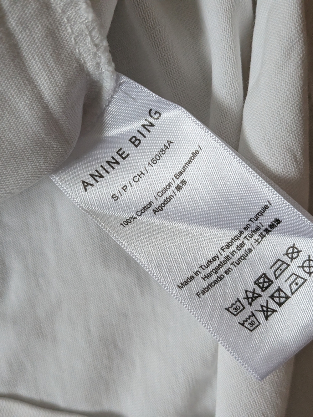 Anine Bing Script Logo Cotton Tee - Picture 2 of 2